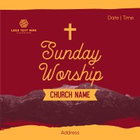 Church Sunday Worship Instagram Post Design