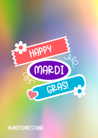 Mardi Gras Flag Flyer