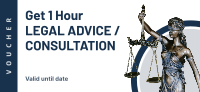 Legal Consultation Hour Gift Certificate Design