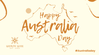 Australia Sketch Map Facebook Event Cover Image Preview