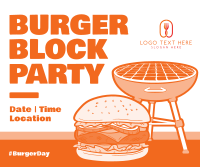 Burger Grill Party Facebook Post