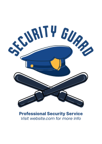 Security Hat and Baton Flyer Design