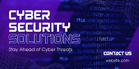 Cyber Security Futuristic Twitter Post