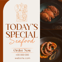 Minimal Seafood Restaurant  Instagram Post Image Preview