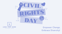 Bold Civil Rights Day Stickers Animation