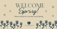 Welcome Spring Greeting Facebook Ad