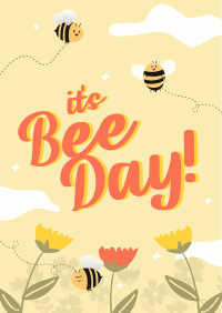 Happy Bee Day Garden Flyer