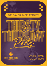 Thirsty Thursday Party Drinks Poster
