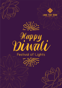 Lotus Diwali Greeting Poster