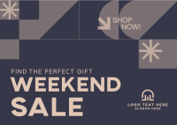 Geometric Weekend Sale Postcard Design