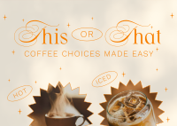 Trendy Coffee Choices Postcard