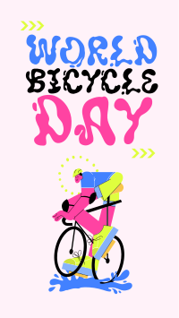 Go for Adventure on Bicycle Day Facebook Story