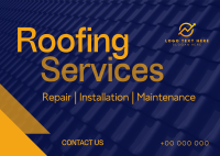 Geometric Roofing Services Postcard Design