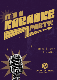 Sparkly Karaoke Party Poster