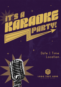 Sparkly Karaoke Party Poster