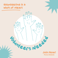 Volunteer Hands Instagram Post Design