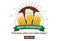 Cheers Beer Oktoberfest Postcard