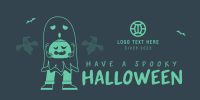 Trick or Treat Ghost Twitter Post