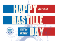 Bastille Day Postcard Design