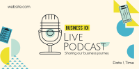 Playful Business Podcast Twitter Post Design