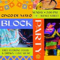 Cinco de Mayo Block Party Instagram Post