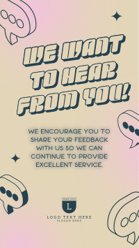 Retro Customer Feedback Instagram Reel Image Preview