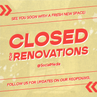 Generic Closed for Renovations Instagram Post