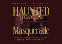 Haunted Masquerade Postcard