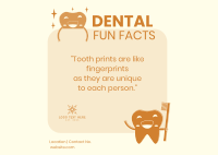 Dental Facts Postcard Image Preview