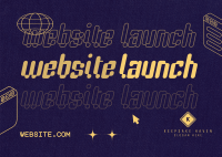 Quirky Website Launch Postcard Image Preview