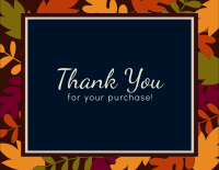 Autumn Leaves Thank You Card Image Preview