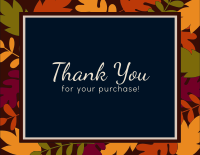 Autumn Leaves Thank You Card Design