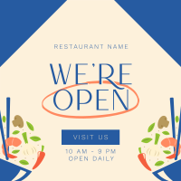 Minimalist Trendy Restaurant Business Instagram Post Design