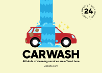 Carwash Services Postcard