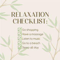 Nature Relaxation List Linkedin Post