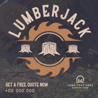 Rustic Master Lumberjack Instagram Post Design