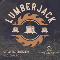 Rustic Master Lumberjack Instagram Post Image Preview