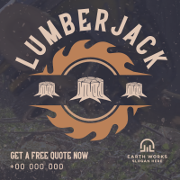 Rustic Master Lumberjack Instagram Post Image Preview