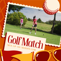 Midcentury Modern Golf Match Instagram Post Image Preview