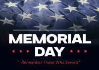 Honoring Those Who Served Postcard