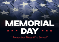 Memorial Day Postcard example 1