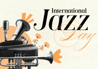 Modern International Jazz Day Postcard