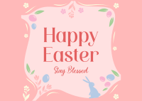 Blessed Easter Greeting Postcard