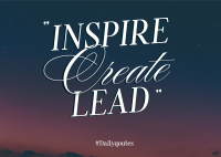 Inspire & Create Postcard