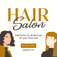 Fancy Hair Salon Linkedin Post Design