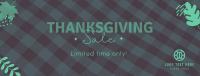 Thanksgivings Checker Pattern Facebook Cover Design