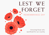 Symbol of Remembrance Postcard