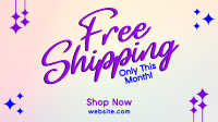 Sparkly Shipping Promo Facebook Event Cover