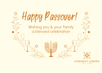 Celebrate Passover Postcard Image Preview