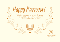 Celebrate Passover Postcard Image Preview